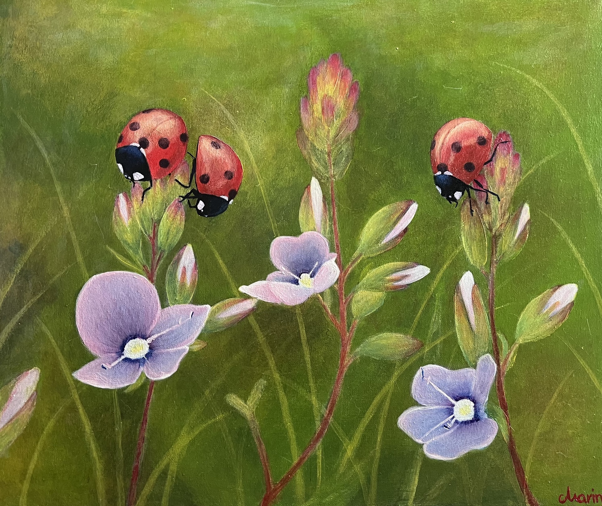 Akrilna slika - Alkimija telesa in duha