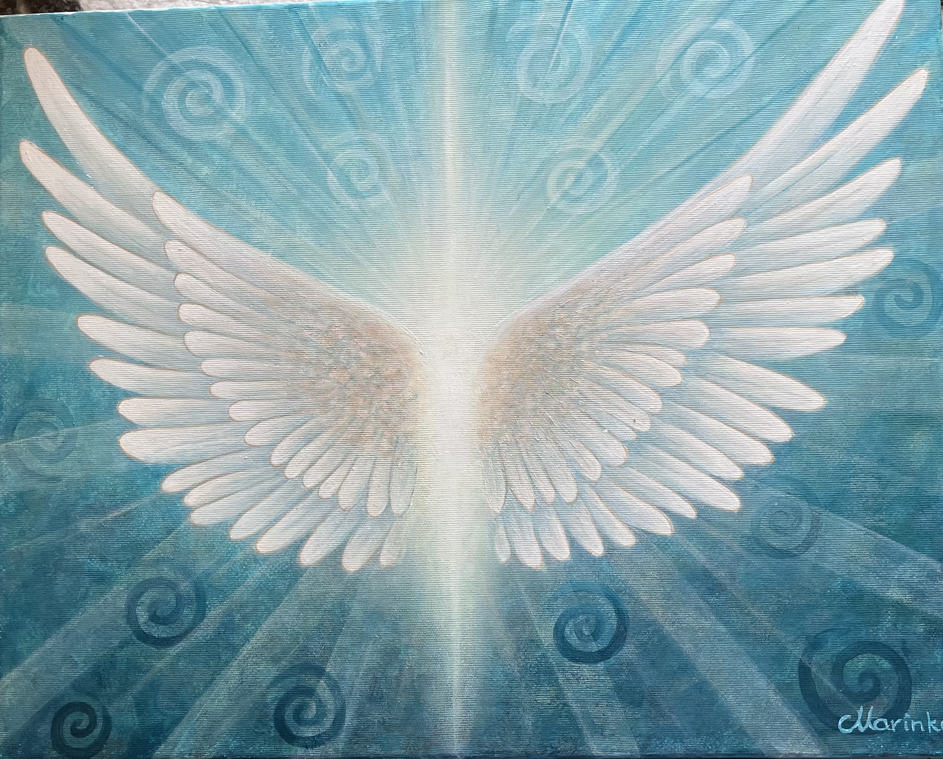 Akrilna slika - Alkimija telesa in duha