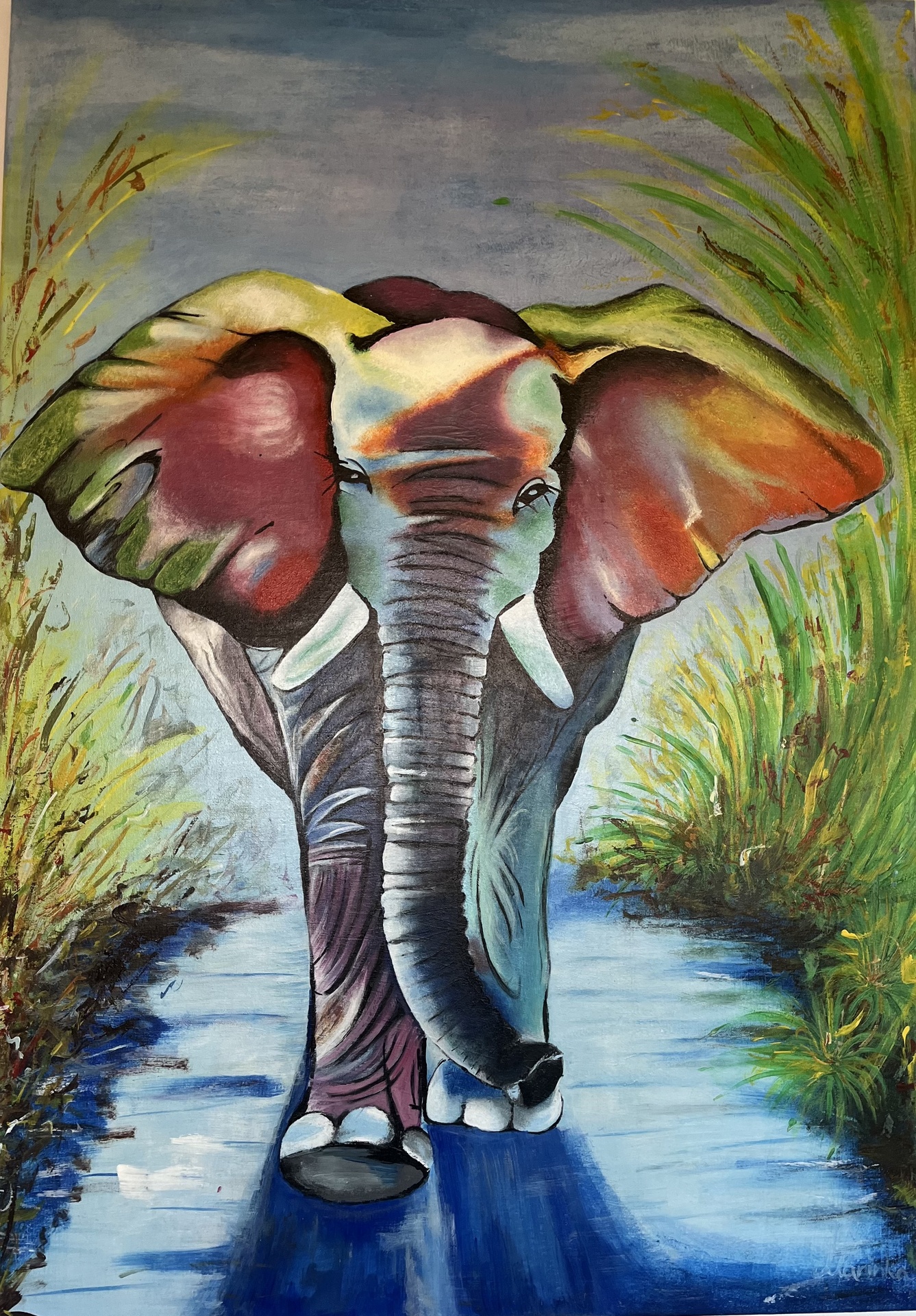 Akrilna slika - Alkimija telesa in duha