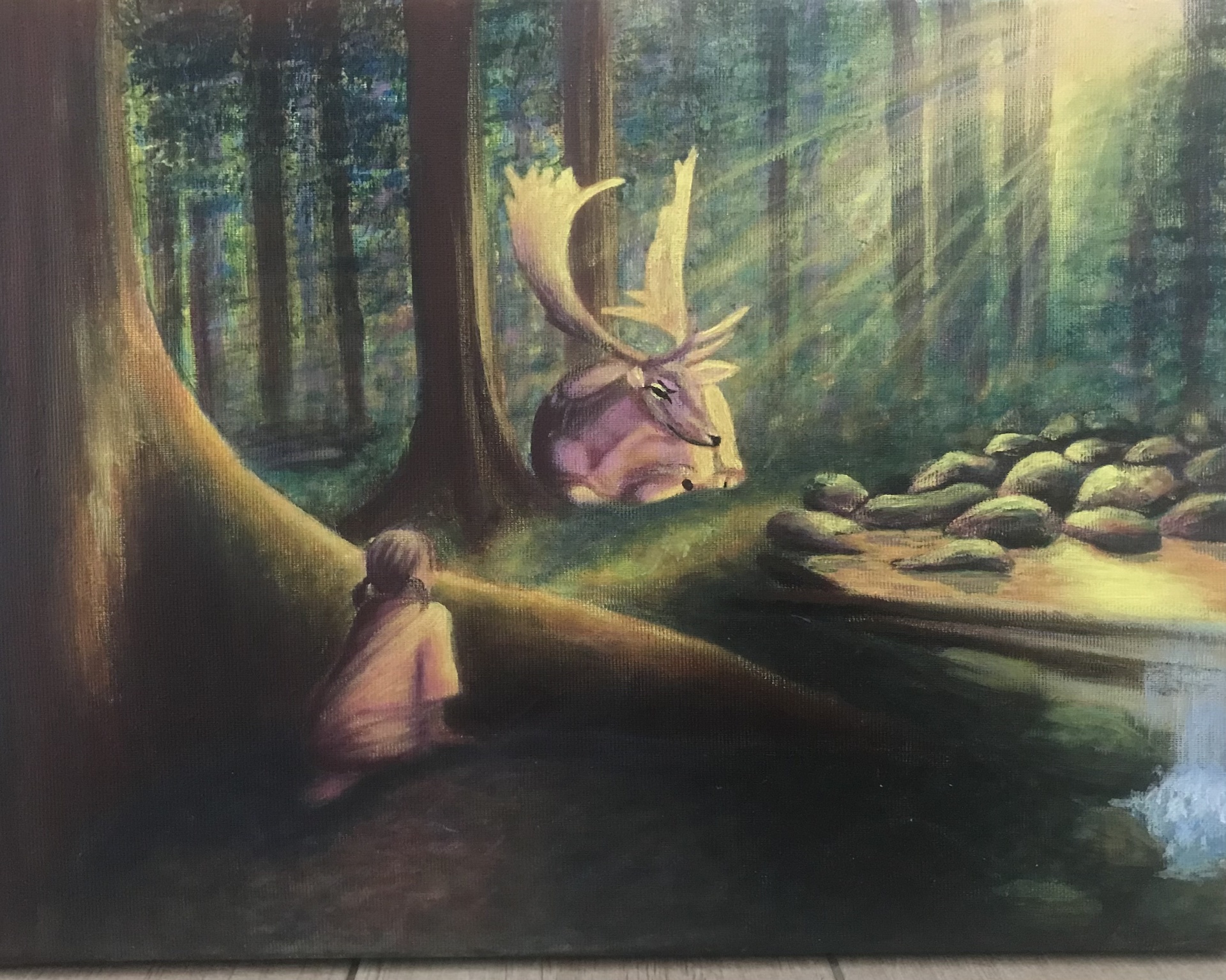 Akrilna slika - Alkimija telesa in duha