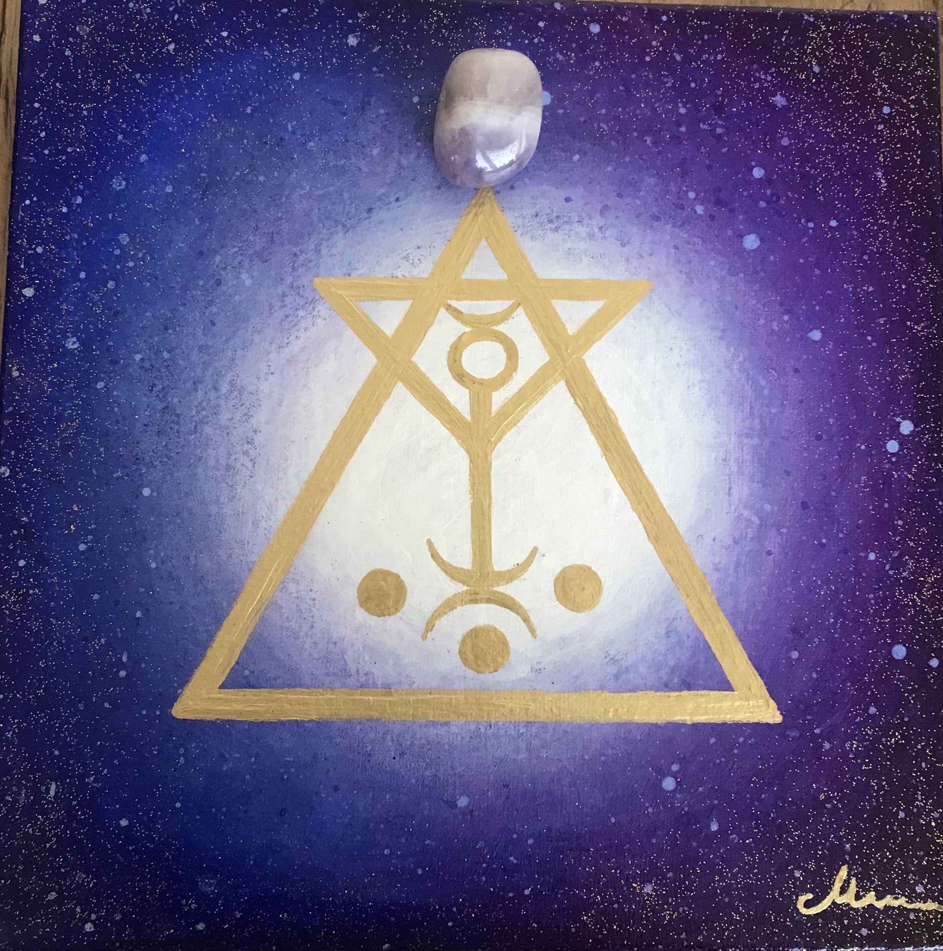 Akrilna slika - Alkimija telesa in duha